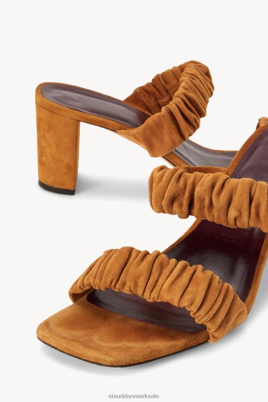 STAUD Kvinder frankie rynket sandal LR4T892 sko cashew ruskind