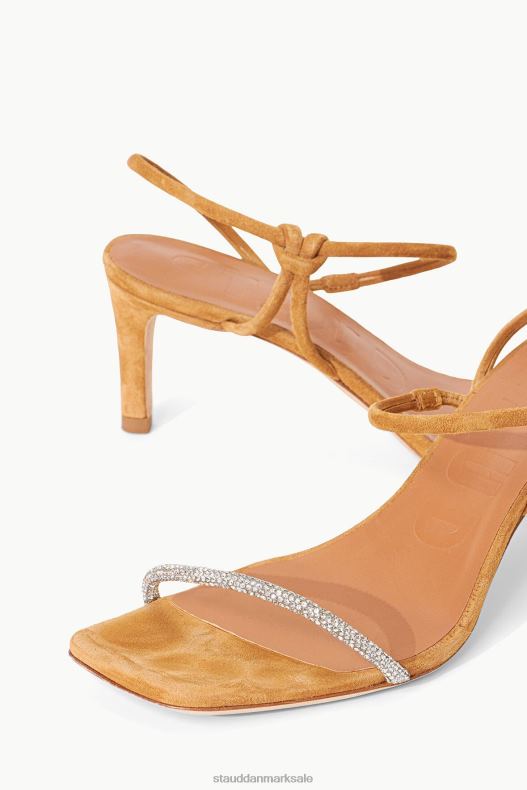 STAUD Kvinder laurbær krystal ruskind LR4T876 sko rhinestone cashew