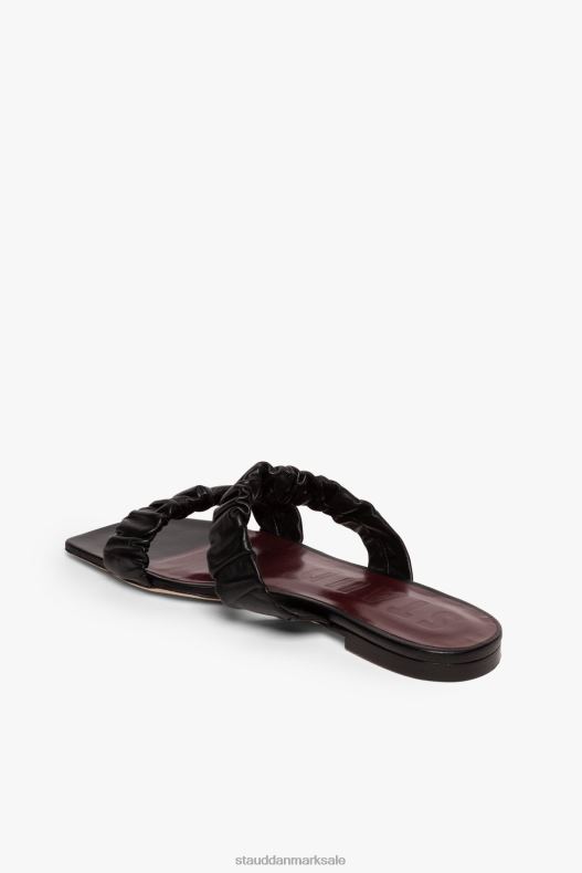STAUD Kvinder maya rynket sandal LR4T926 sko sort