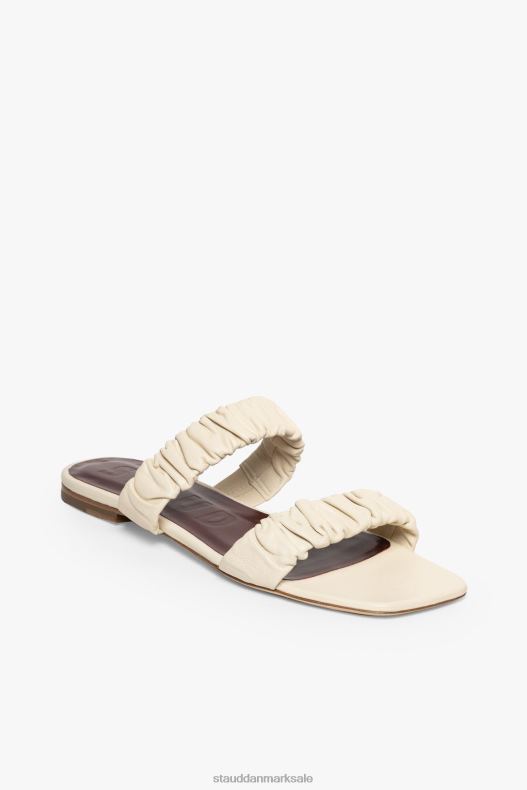 STAUD Kvinder maya rynket sandal LR4T927 sko fløde