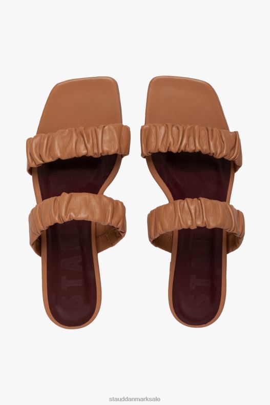 STAUD Kvinder maya rynket sandal LR4T928 sko tan