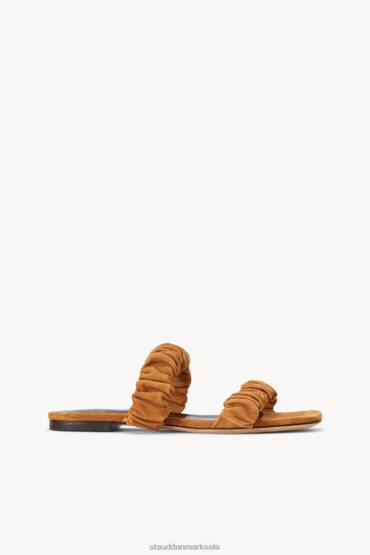 STAUD Kvinder maya rynket sandal cashewnødder LR4T925 sko cashew ruskind