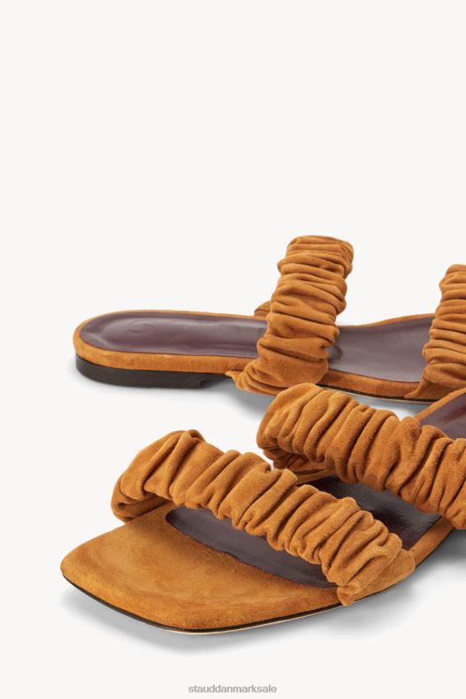 STAUD Kvinder maya rynket sandal cashewnødder LR4T925 sko cashew ruskind