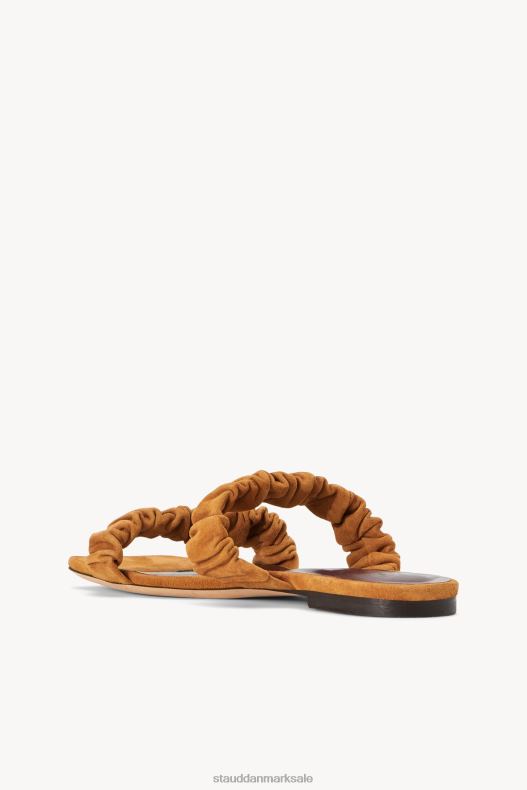 STAUD Kvinder maya rynket sandal cashewnødder LR4T925 sko cashew ruskind