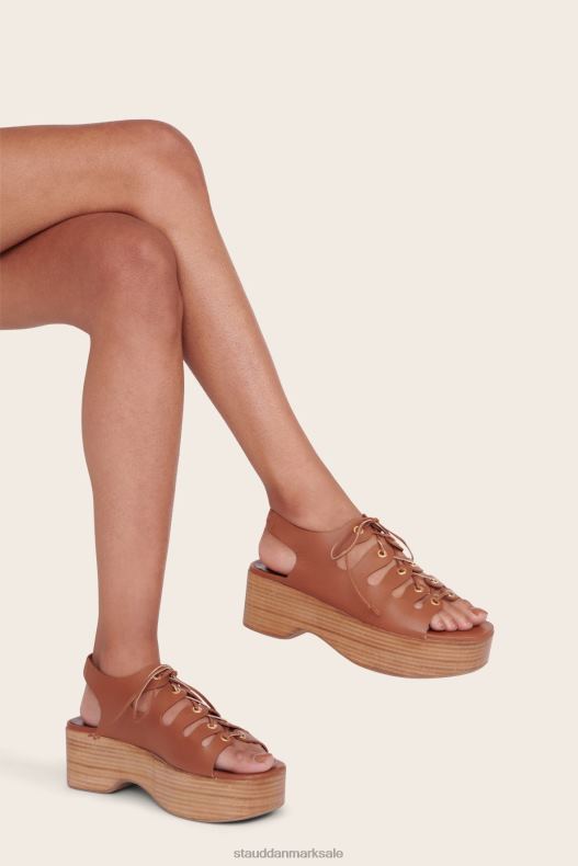STAUD Kvinder quinn platform sandal LR4T960 sko tan