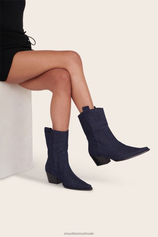 STAUD Kvinder juni støvle denim LR4T973 sko medium vask