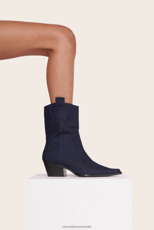 STAUD Kvinder juni støvle denim LR4T973 sko medium vask