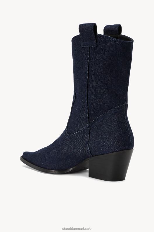 STAUD Kvinder juni støvle denim LR4T973 sko medium vask