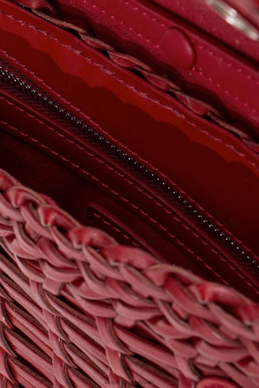 STAUD Kvinder akut vævet crossbody taske LR4T702 tøj rubin