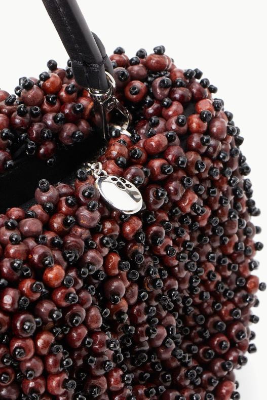 STAUD Kvinder beaded bønnepose mahogni LR4T682 tøj mahogni/sort