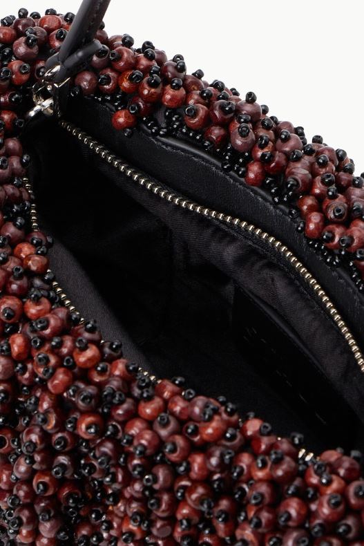 STAUD Kvinder beaded bønnepose mahogni LR4T682 tøj mahogni/sort