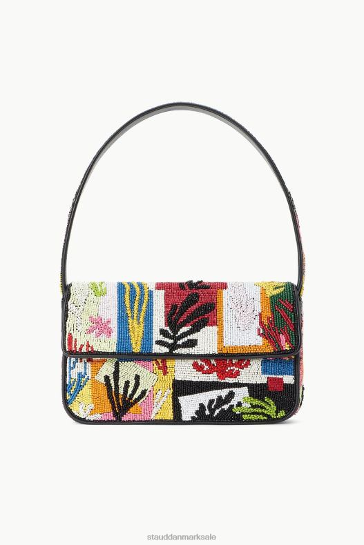 STAUD Kvinder tommy beaded taske LR4T720 tøj koral patchwork