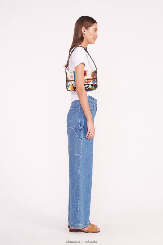 STAUD Kvinder tommy beaded taske LR4T720 tøj koral patchwork