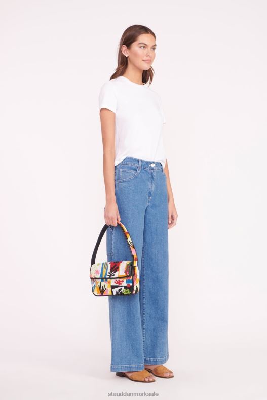 STAUD Kvinder tommy beaded taske LR4T720 tøj koral patchwork