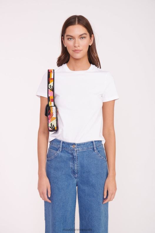 STAUD Kvinder tommy beaded taske LR4T720 tøj koral patchwork