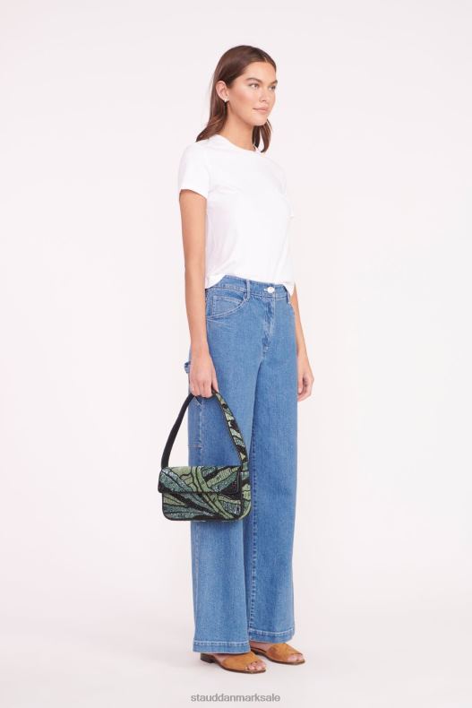 STAUD Kvinder tommy beaded taske LR4T721 tøj grøn palme