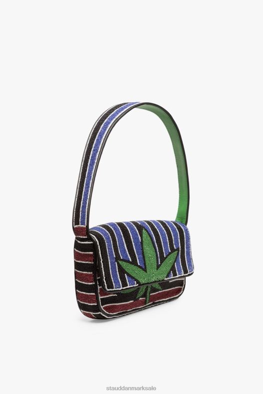 STAUD Kvinder tommy beaded taske LR4T730 tøj bladstribe