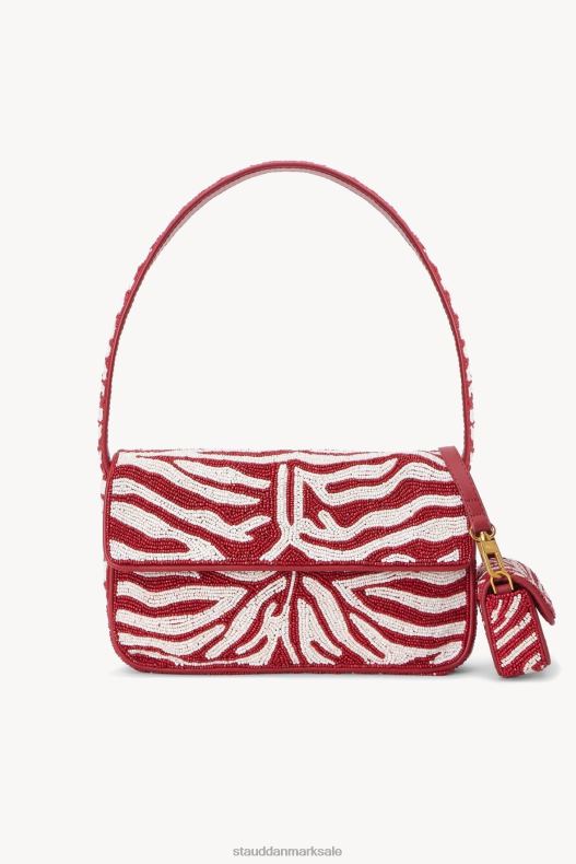 STAUD Kvinder tommy beaded taske LR4T731 tøj skarlagen hvid