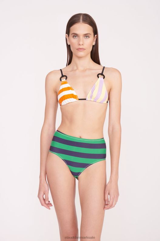 STAUD Kvinder devon bikinitrusse med høj talje LR4T690 tøj cabana stribe multi
