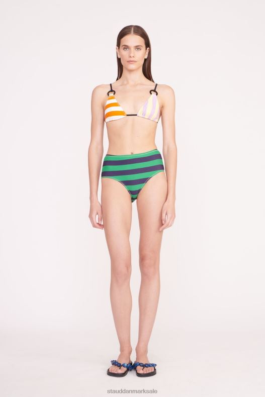 STAUD Kvinder devon bikinitrusse med høj talje LR4T690 tøj cabana stribe multi
