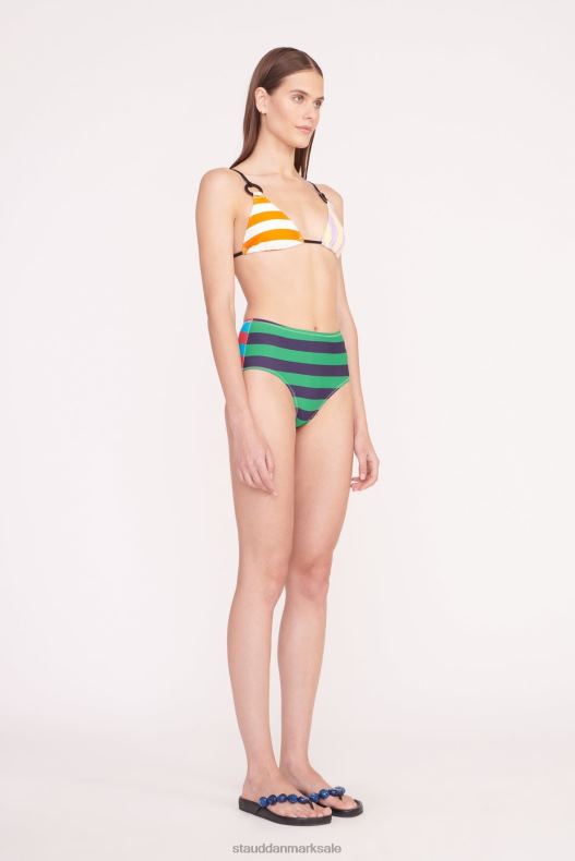 STAUD Kvinder devon bikinitrusse med høj talje LR4T690 tøj cabana stribe multi