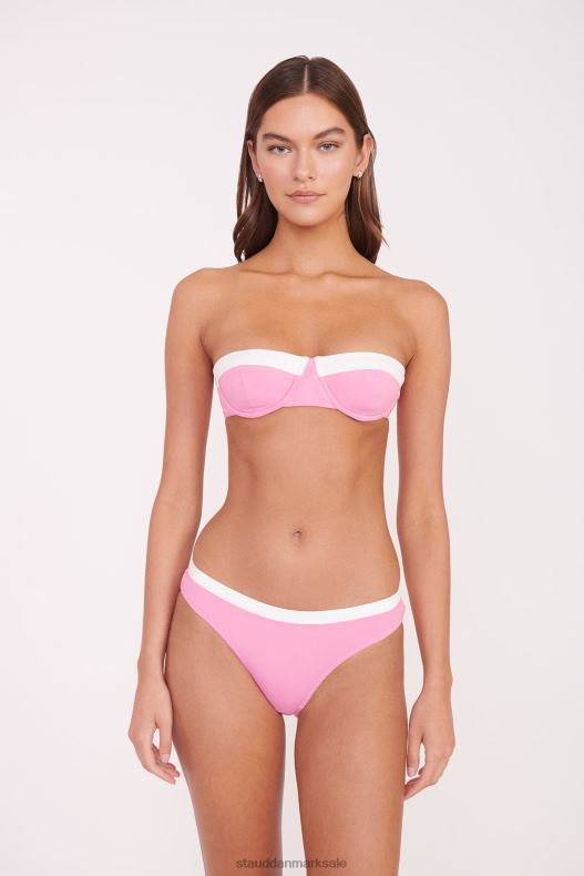 STAUD Kvinder gemma bikini underdel LR4T673 tøj koralrosa hvid