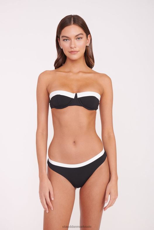 STAUD Kvinder jo balconette bikini top LR4T645 tøj sort hvid