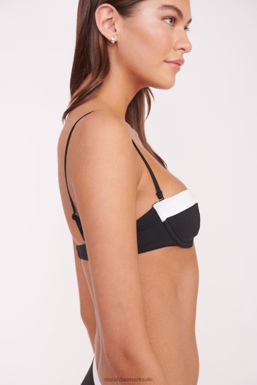 STAUD Kvinder jo balconette bikini top LR4T645 tøj sort hvid