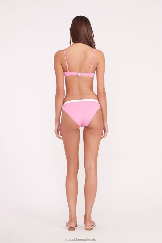 STAUD Kvinder jo balconette bikini top LR4T646 tøj koralrosa hvid