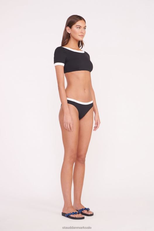 STAUD Kvinder lily kortærmet bikini top LR4T749 tøj sort hvid