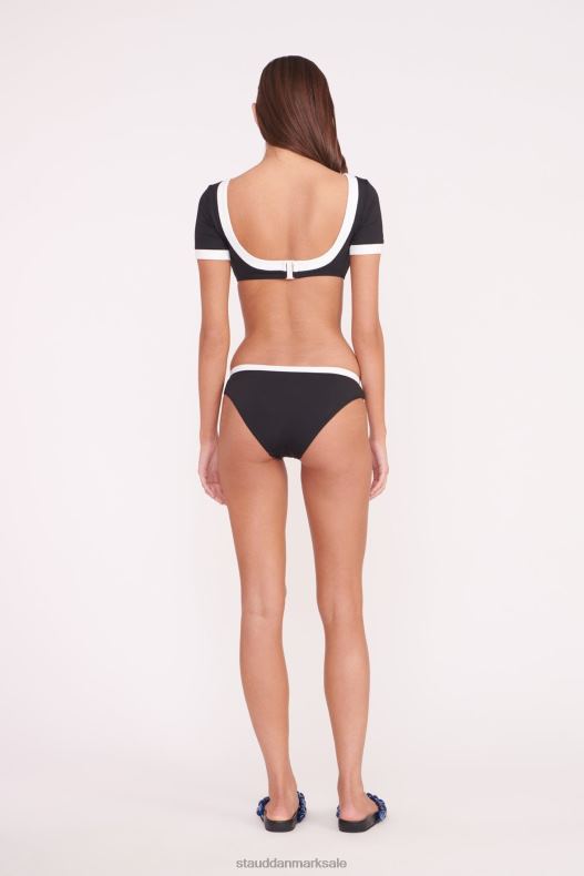 STAUD Kvinder lily kortærmet bikini top LR4T749 tøj sort hvid