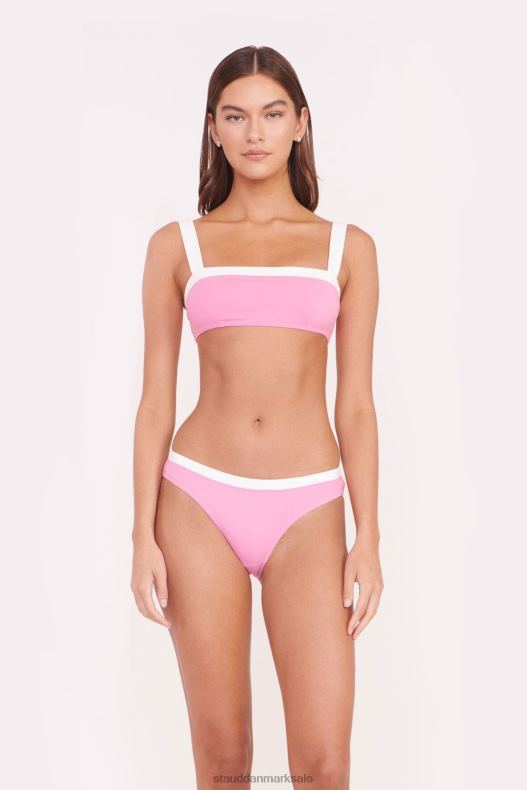 STAUD Kvinder liv bikini top LR4T643 tøj koralrosa hvid