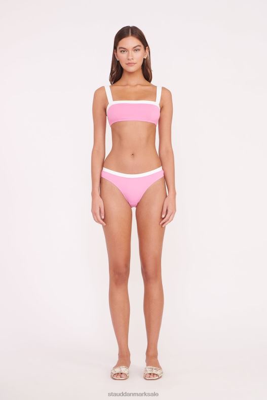STAUD Kvinder liv bikini top LR4T643 tøj koralrosa hvid