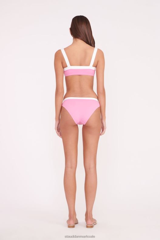 STAUD Kvinder liv bikini top LR4T643 tøj koralrosa hvid