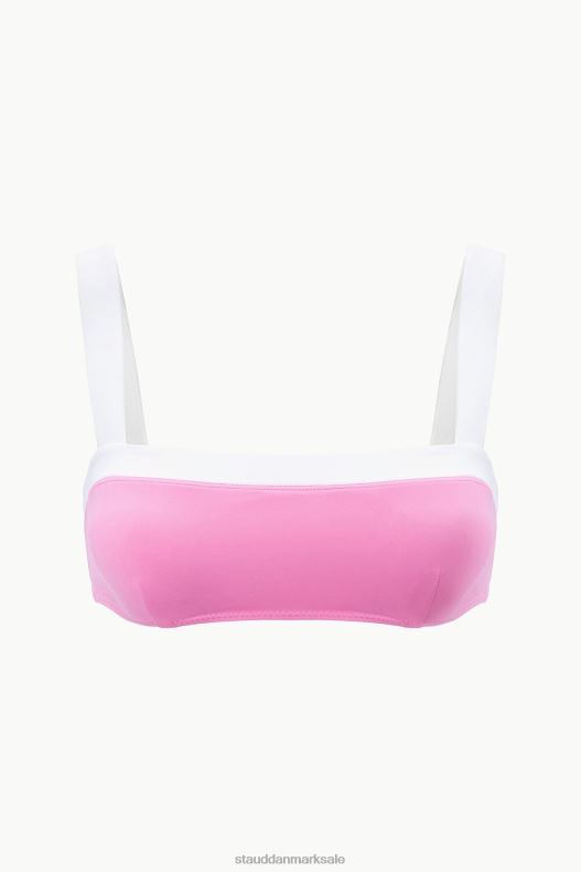 STAUD Kvinder liv bikini top LR4T643 tøj koralrosa hvid