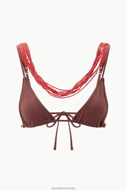 STAUD Kvinder olivia beaded trekant top LR4T705 tøj kryddernellike