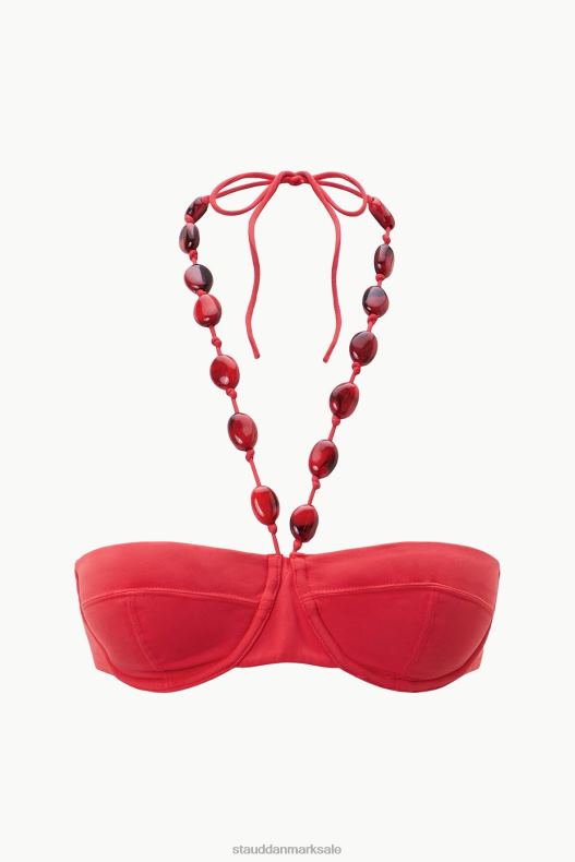 STAUD Kvinder sydney bikinitop med perler LR4T714 tøj rubin