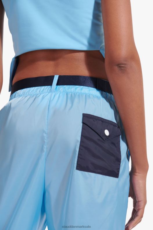 NB X STAUD Kvinder joggebukser i nylon med bælte LR4T561 tøj alaskan blå
