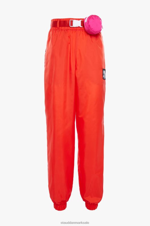 NB X STAUD Kvinder joggebukser i nylon med bælte LR4T562 tøj ildrød
