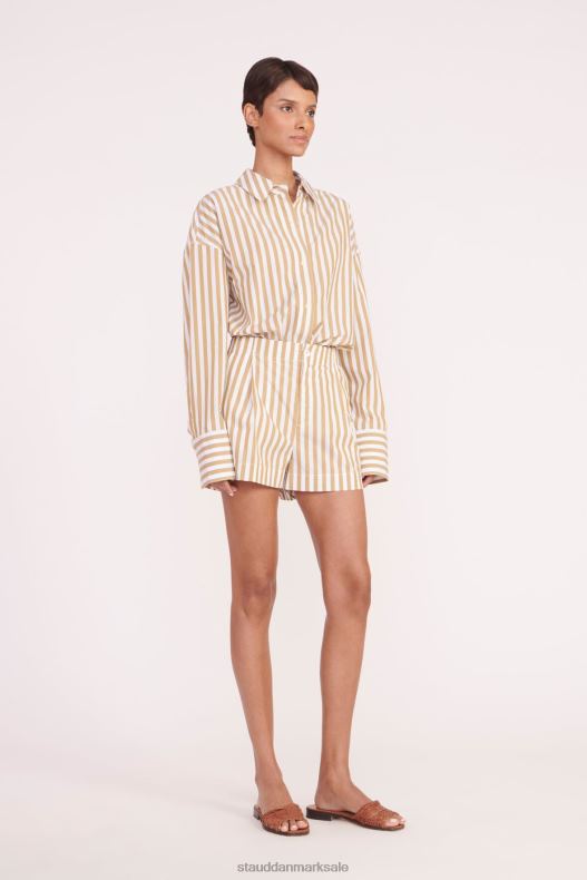STAUD Kvinder zoey kort LR4T513 tøj kaki stribe