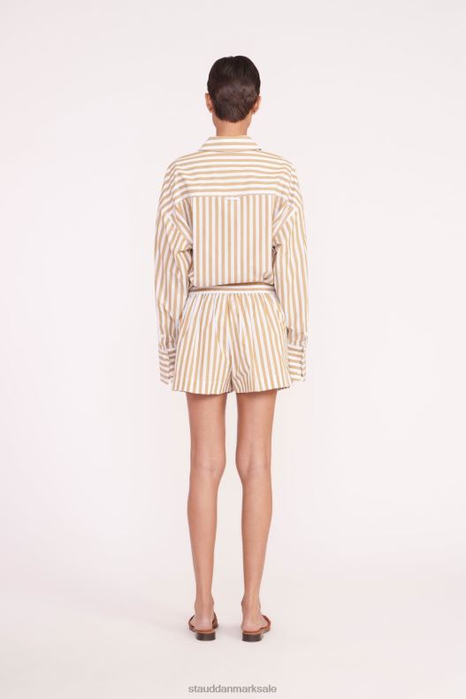 STAUD Kvinder zoey kort LR4T513 tøj kaki stribe