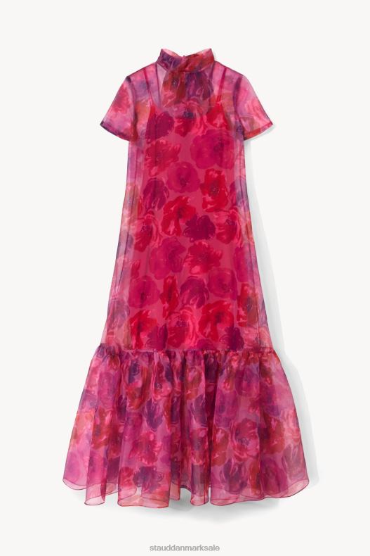 STAUD Kvinder calluna kjole LR4T81 tøj magenta malet blomster