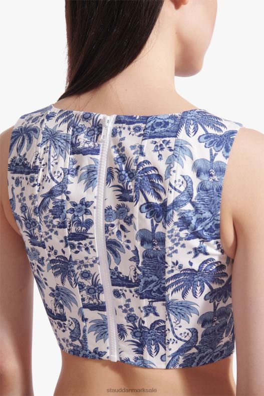 STAUD Kvinder alice top LR4T456 tøj kina blå toile
