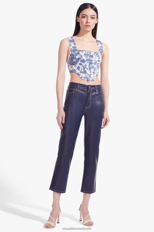 STAUD Kvinder alice top LR4T456 tøj kina blå toile