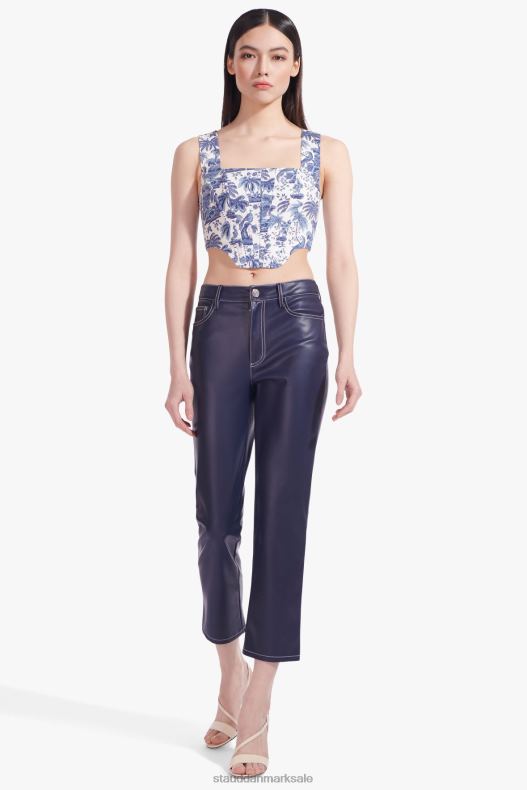 STAUD Kvinder alice top LR4T456 tøj kina blå toile