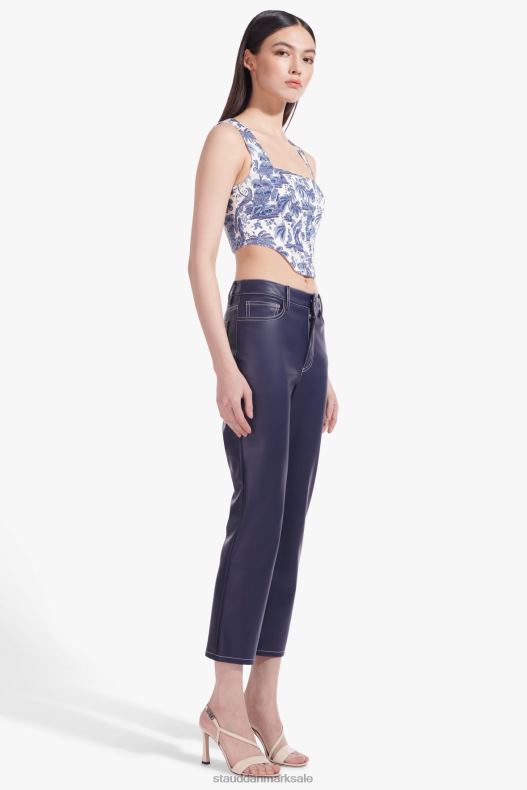 STAUD Kvinder alice top LR4T456 tøj kina blå toile