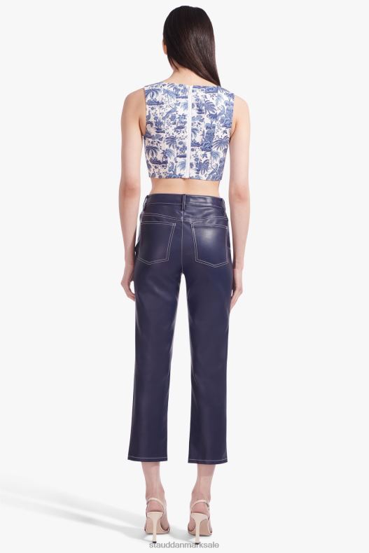STAUD Kvinder alice top LR4T456 tøj kina blå toile