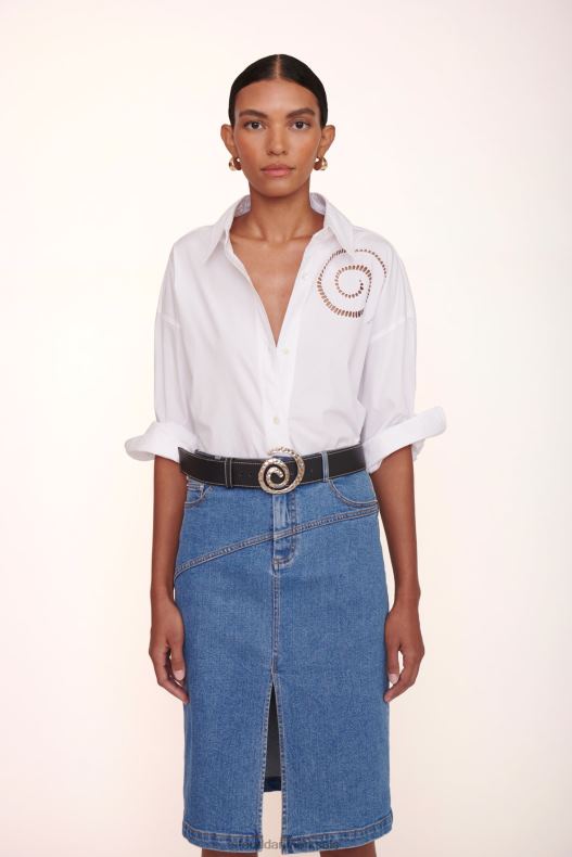 STAUD Kvinder emersyn oversized top LR4T429 tøj hvid