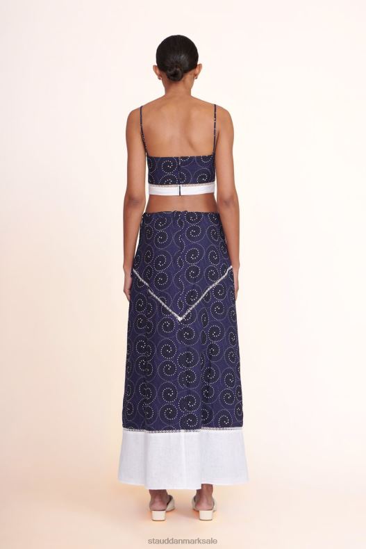 STAUD Kvinder loyalitet top LR4T381 tøj navy whirlpool hvid