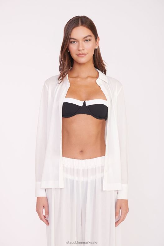 STAUD Kvinder miriam coverup top LR4T711 tøj hvid